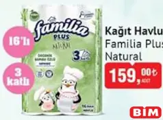 FAMİLİA PLUS NATURAL KAĞIT HAVLU 16'LI FAMİLİA PLUS NATURAL KAĞIT HAVLU 16'LI